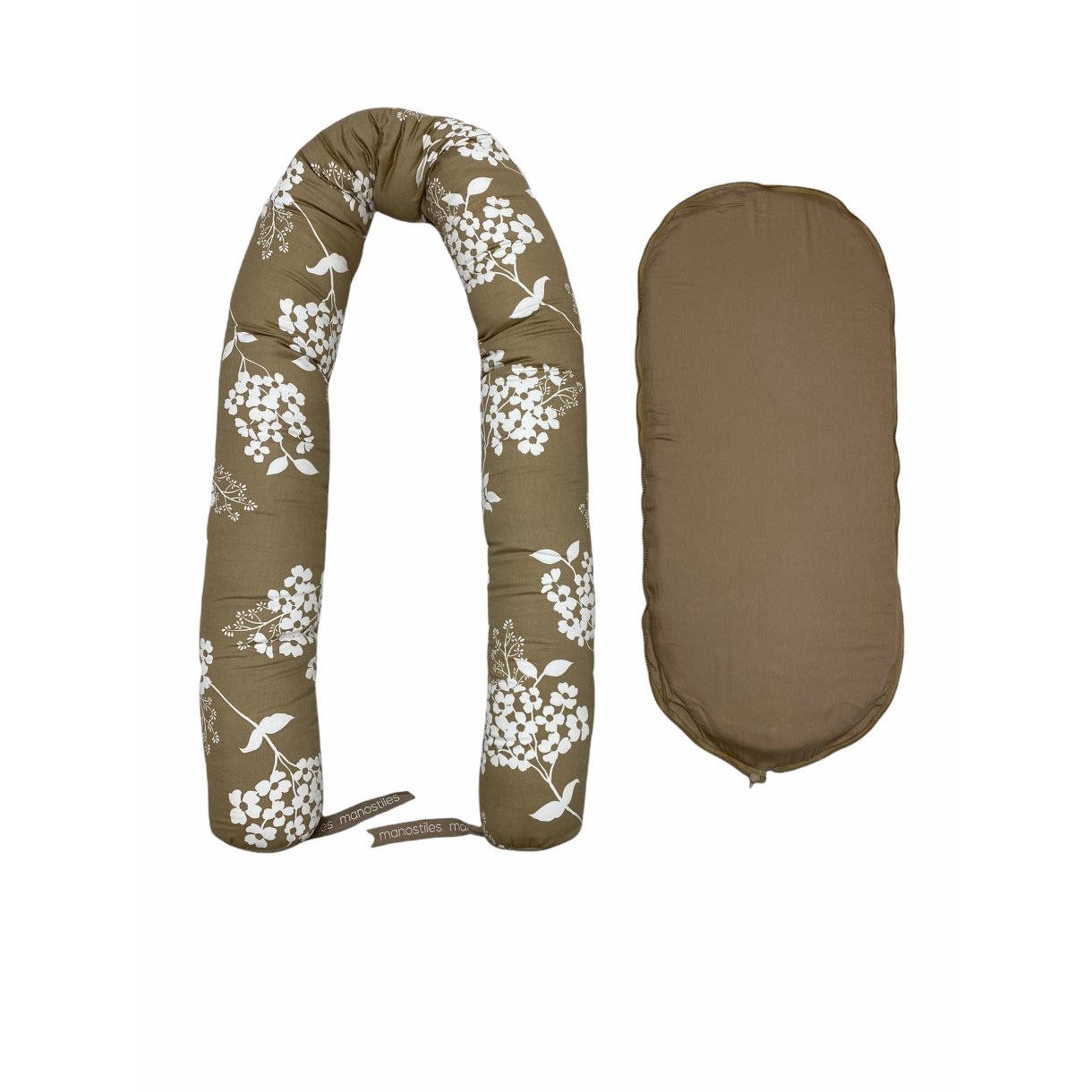 Babynest med vilde blomster design adskilt set oppe fra