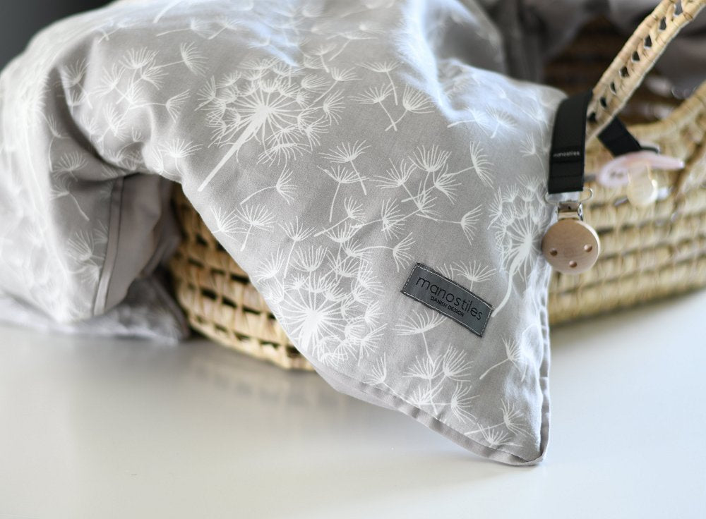 Junior Sengetøj - Perfect Grey, Dandelion - Manostiles Danish Design