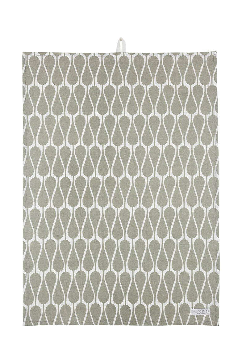 Viskestykke - Sort & hvid m. seeds - Manostiles Danish Design