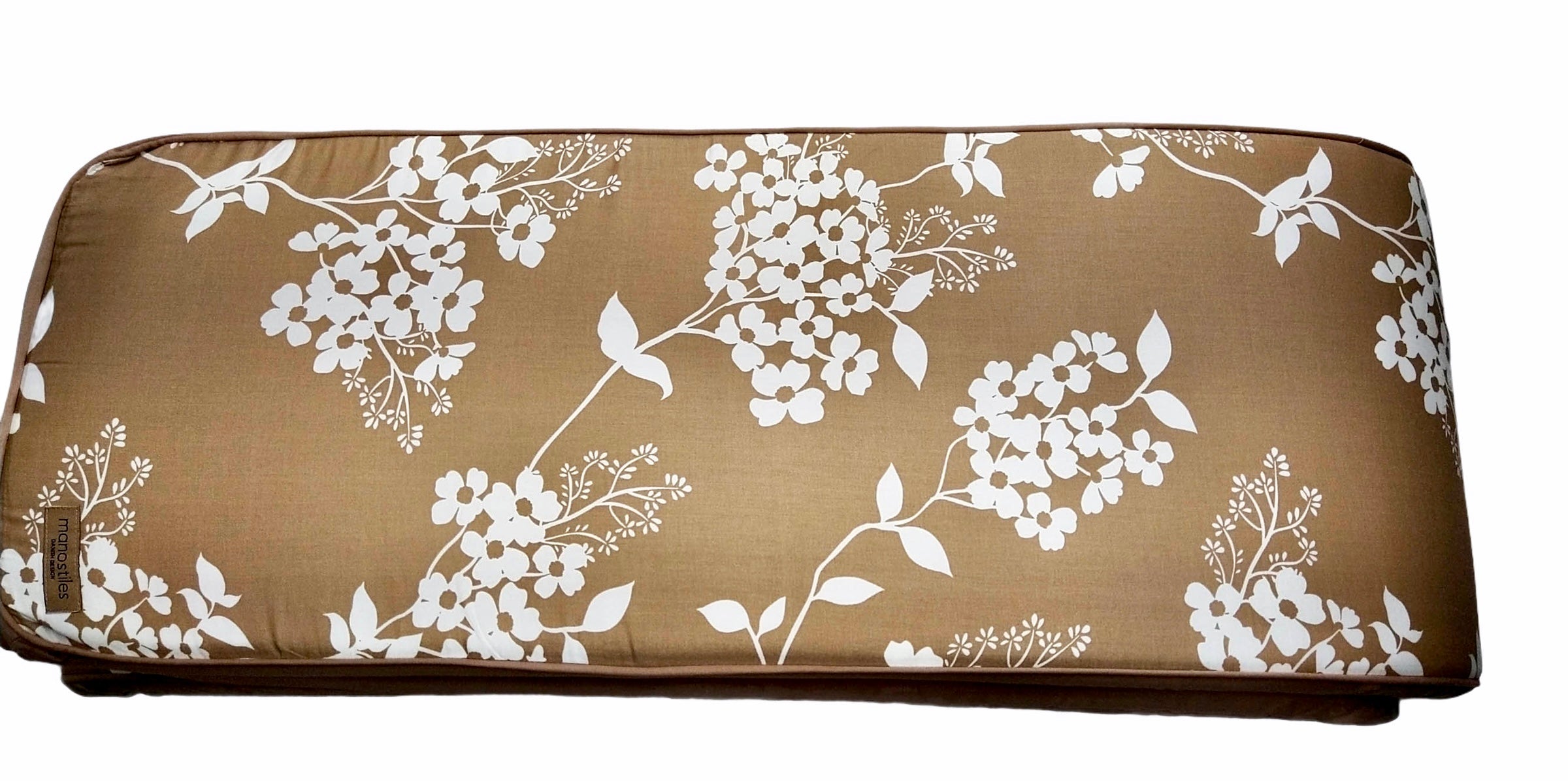 Sengerand - Brun, Vilde blomster- Manostiles Danish Design
