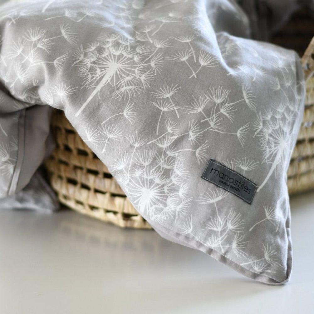 Junior Sengetøj - Perfect Grey, Dandelion - Manostiles Danish Design