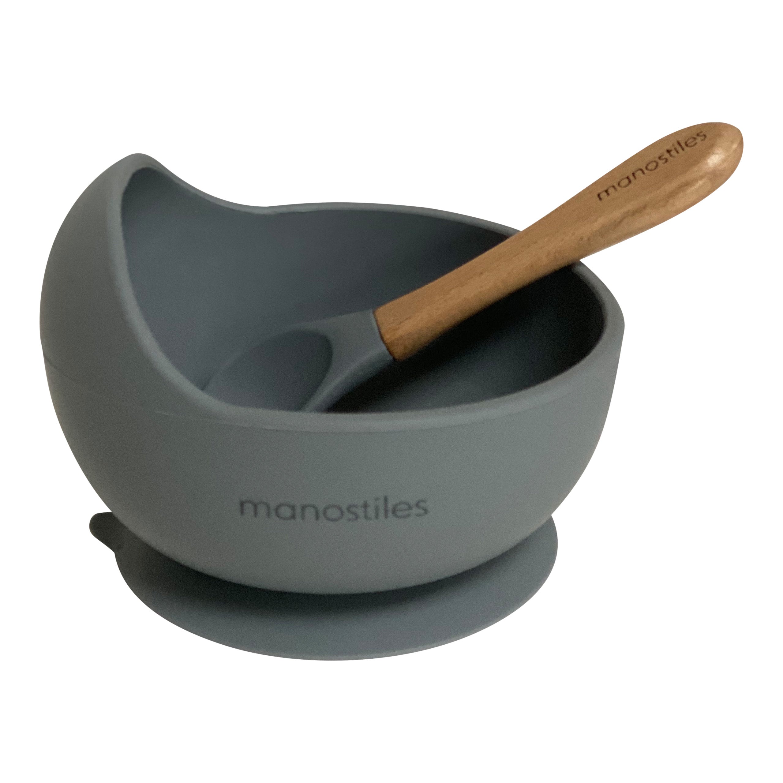 Spisesæt børn - Blå/Grå - Manostiles Danish Design