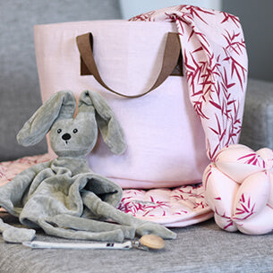 Opbevaringskurv, stor - Soft blossom - Manostiles Danish Design