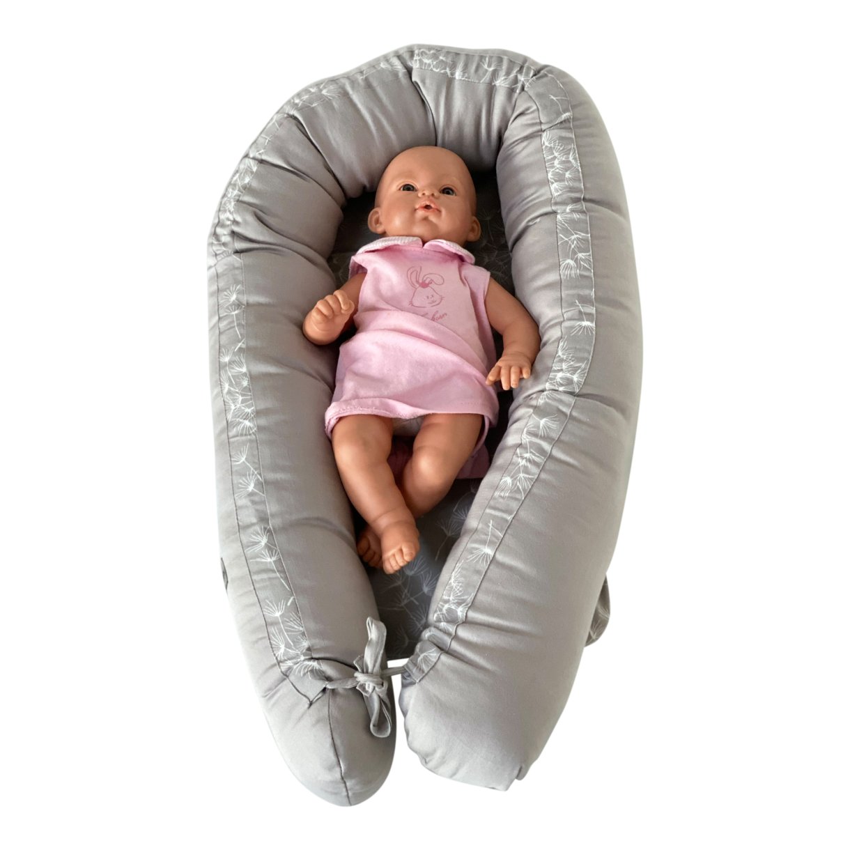Dukke Babynest - Grå, Dandelion - Manostiles Danish Design