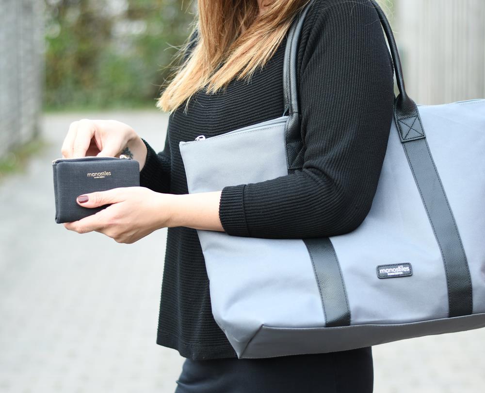 Shopper taske - Grå - Manostiles Danish Design