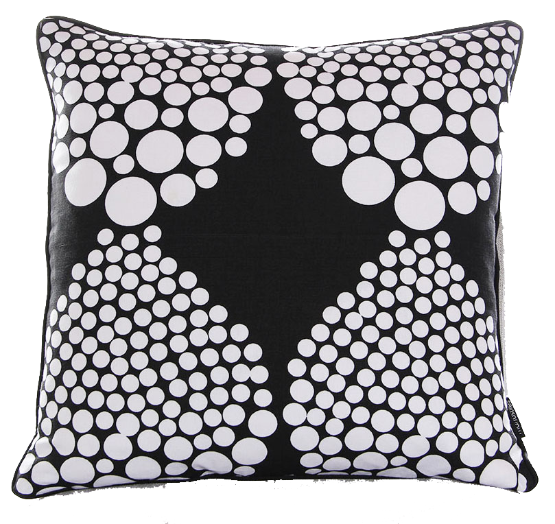 Pyntepude - Sorte & hvide Dots 50x50 - Manostiles Danish Design