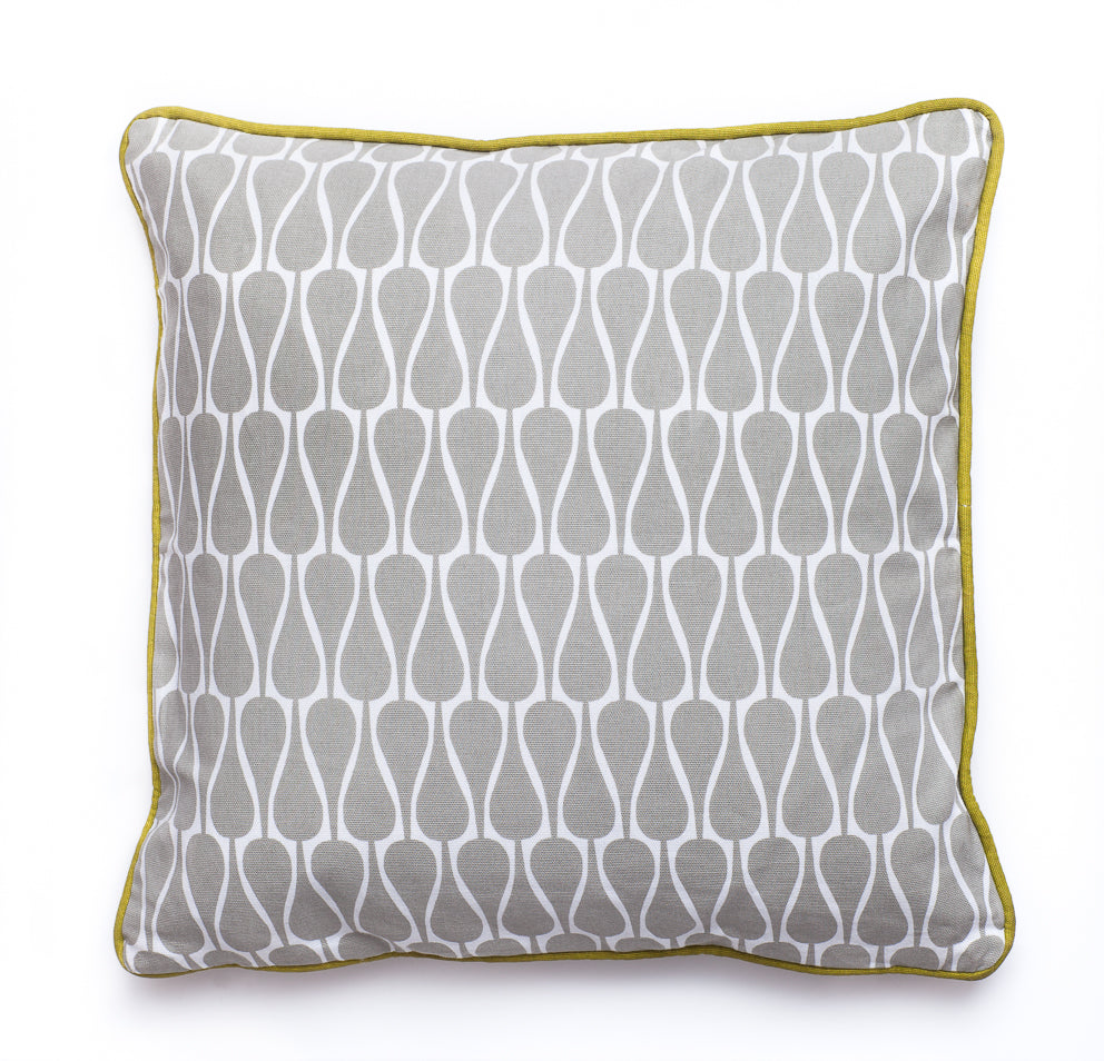 Pyntepude - Hvide & grå seeds 40x40 - Manostiles Danish Design