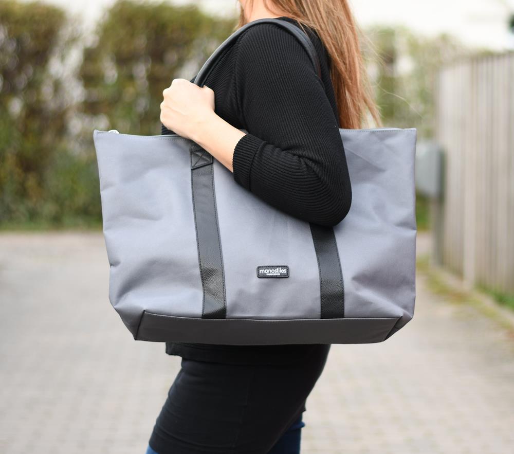 Shopper taske - Grå - Manostiles Danish Design