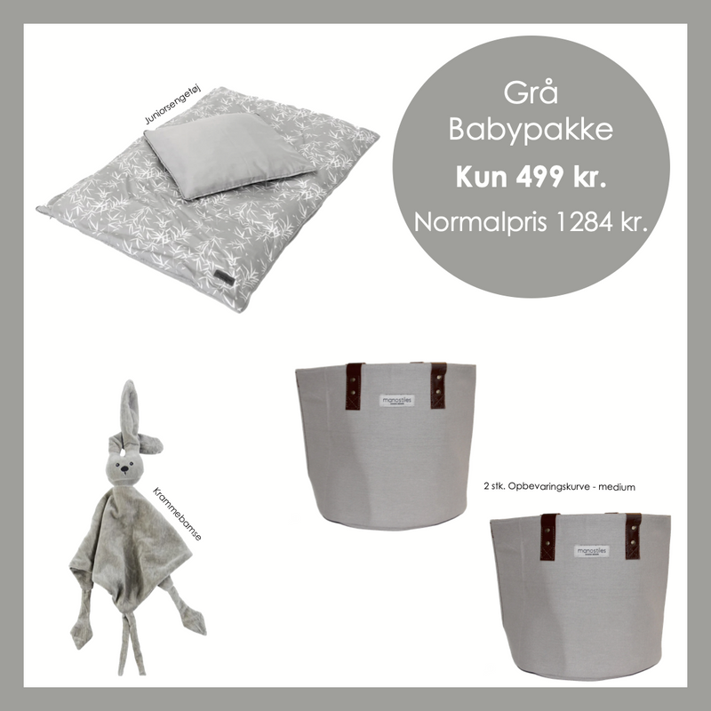 Børnepakke Junior - Grå - Manostiles Danish Design 