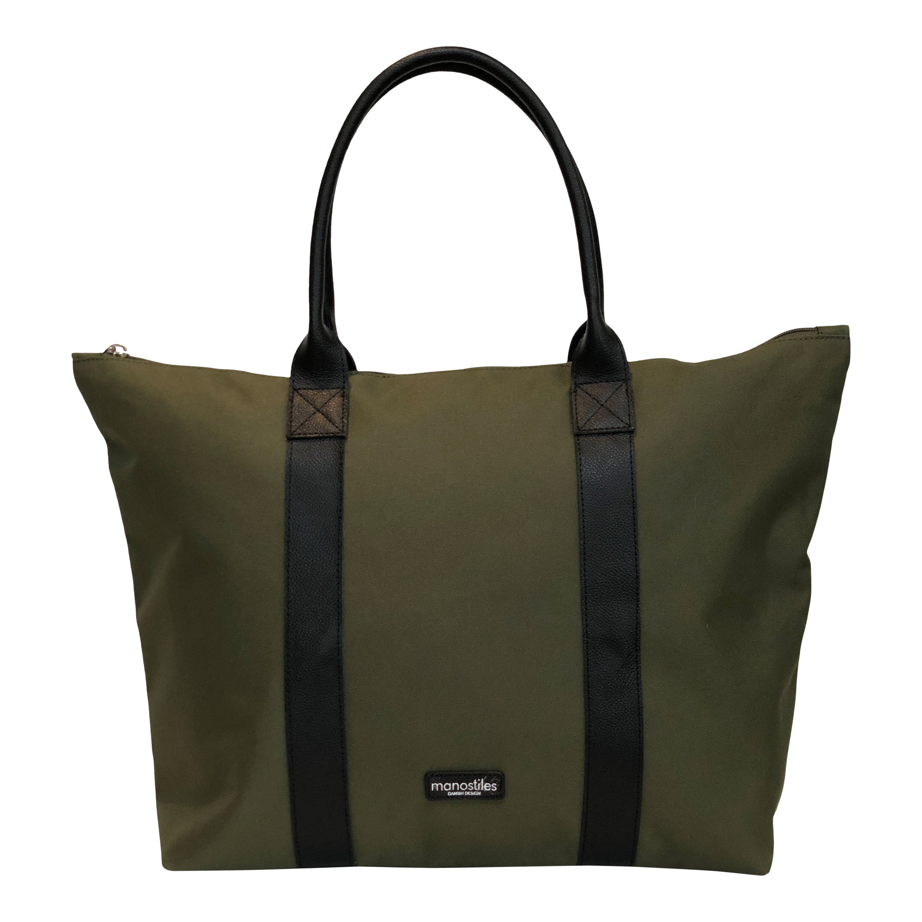 Shopper taske - Olivengrøn - Manostiles Danish Design 