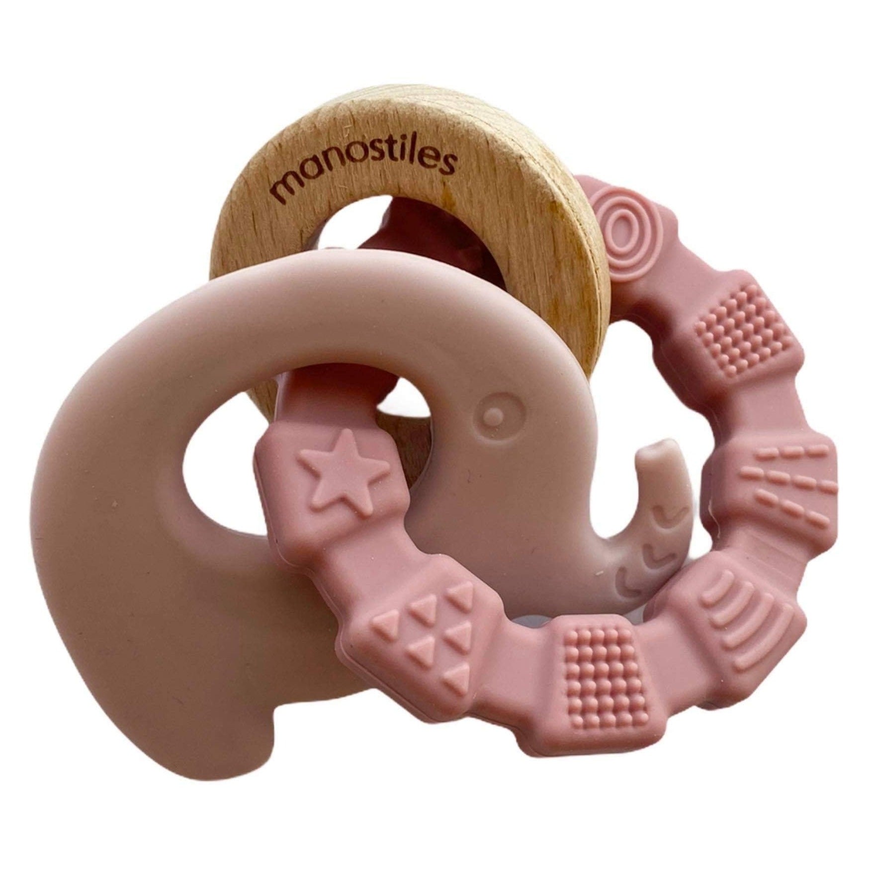 Bidering til baby i silikone - Rose - Manostiles Danish Design 
