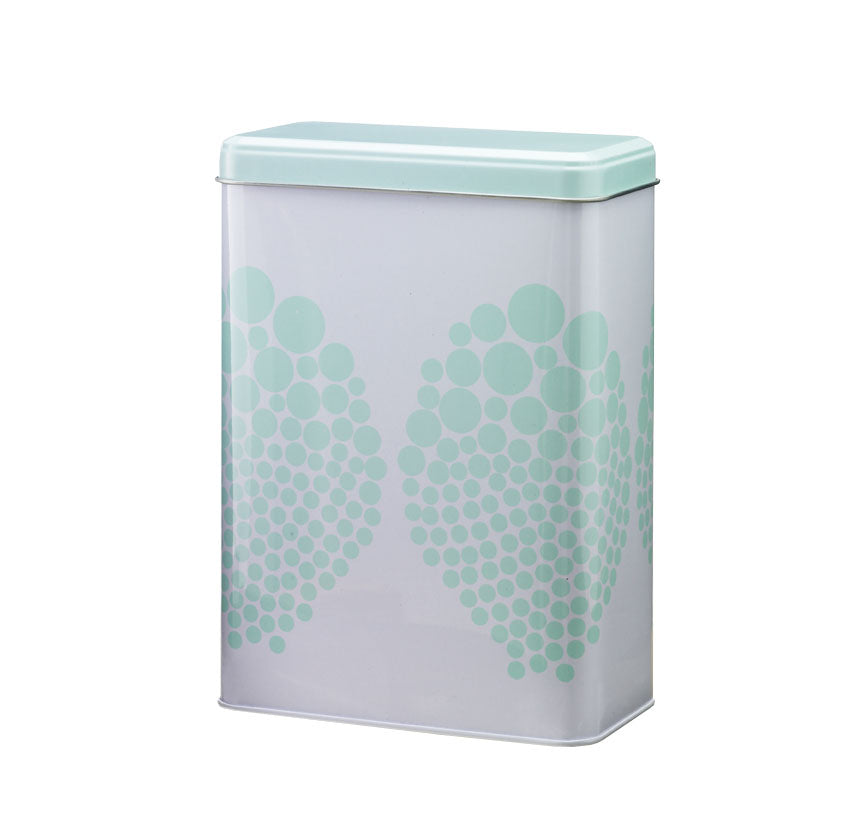Dåse - Hvid m. mint dots - Manostiles Danish Design 