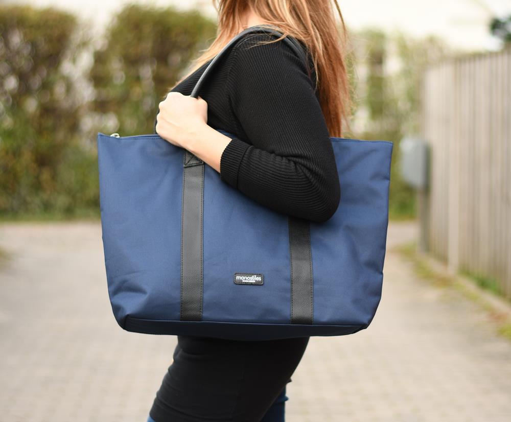 Shopper taske - Kongeblå - Manostiles Danish Design 